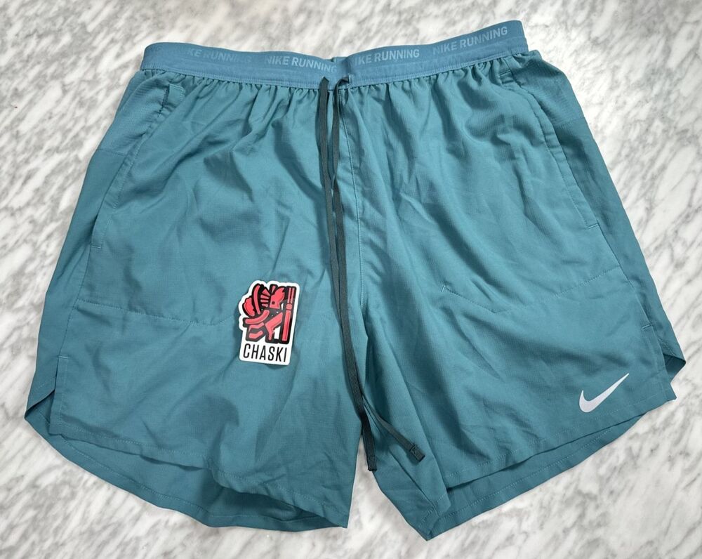 Nike Stride Dri-FIT 7" 2-in-1 Running shorts Men's Large Teal DM4759-379 NEW